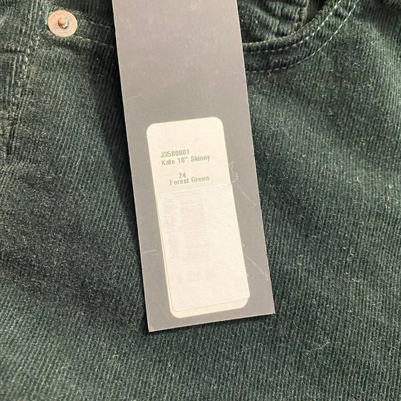 Veronica Beard Kate 10” Skinny Corduroy Jeans in Forest Green Size US 24 - Picture 11 of 12